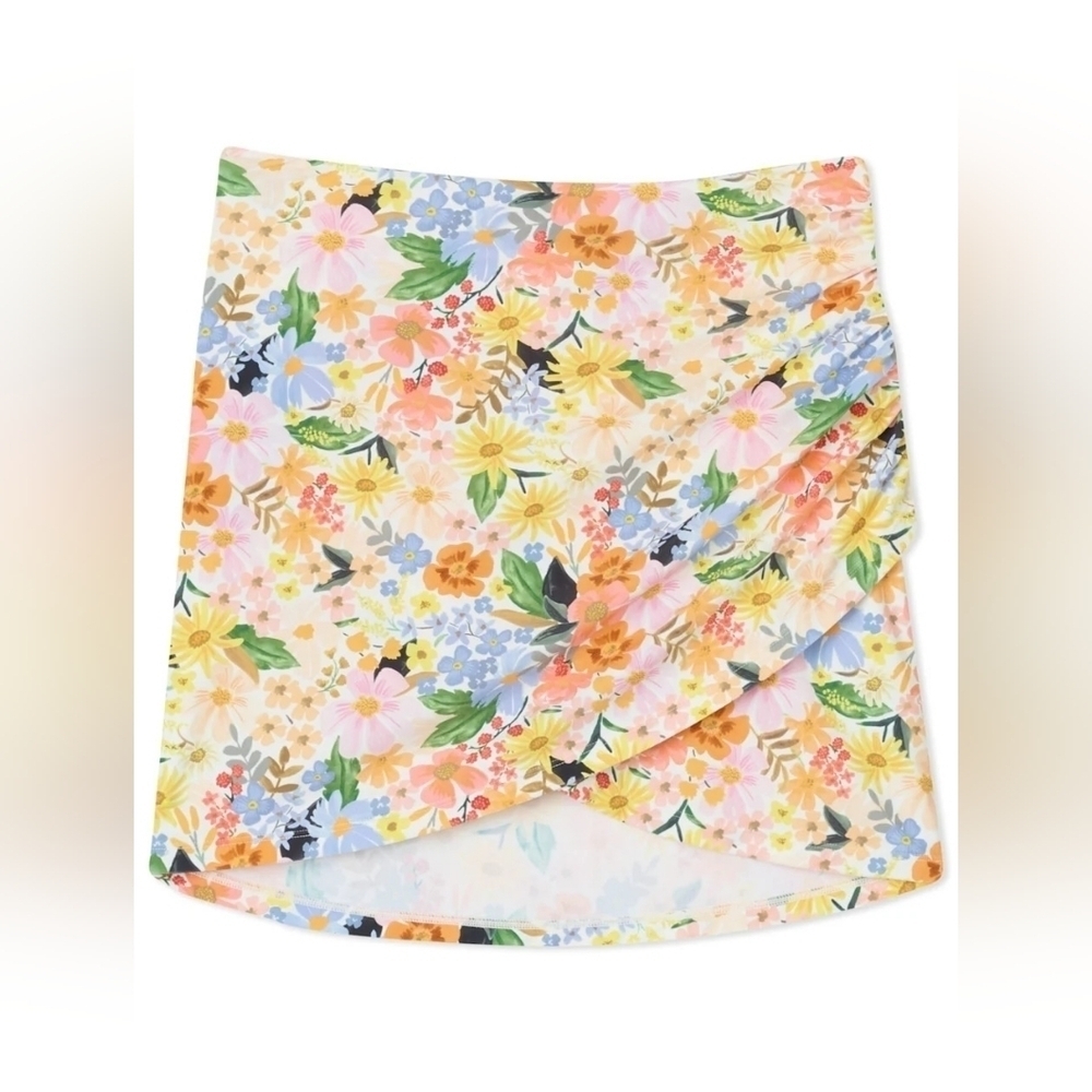 Summersalt Rifle Paper Co Marguerite Floral Ruched Swim Skirt 2XL